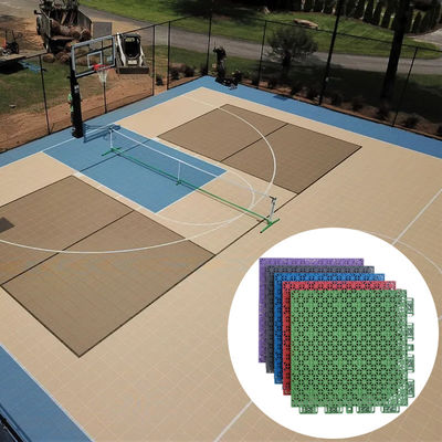 Εξωτερικό Pp Interlocking Badminton Volleyball Αθλητικό γήπεδο πλακάκια φορητό