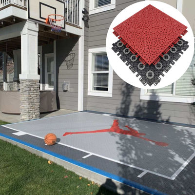 Κινητό Diy Logo Interlocking Sports Flooring Mat για εξωτερικό μπάσκετ Pickleball Court