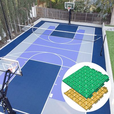 Περιβαλλοντικά φιλικά ανθεκτικά στην ακτινοβολία PP Αθλητικά δάπεδα πλακάκια ανθεκτικά στην ολίσθηση Εύκολη εγκατάσταση