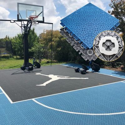 340x340mm Anti-Slip PP Interlocking Sports Floor Tile for Basketball Court